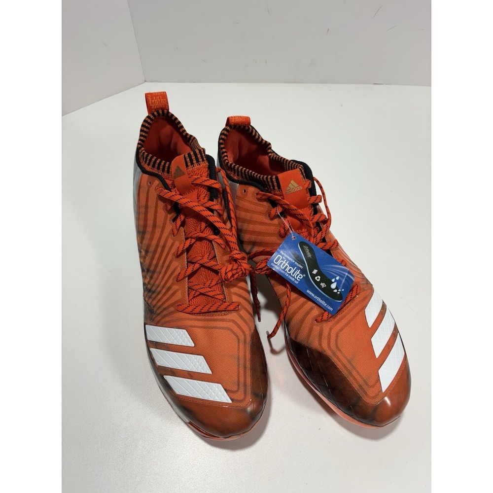Adidas Baseball Cleats Orange BY3686‎ Mens Size 13